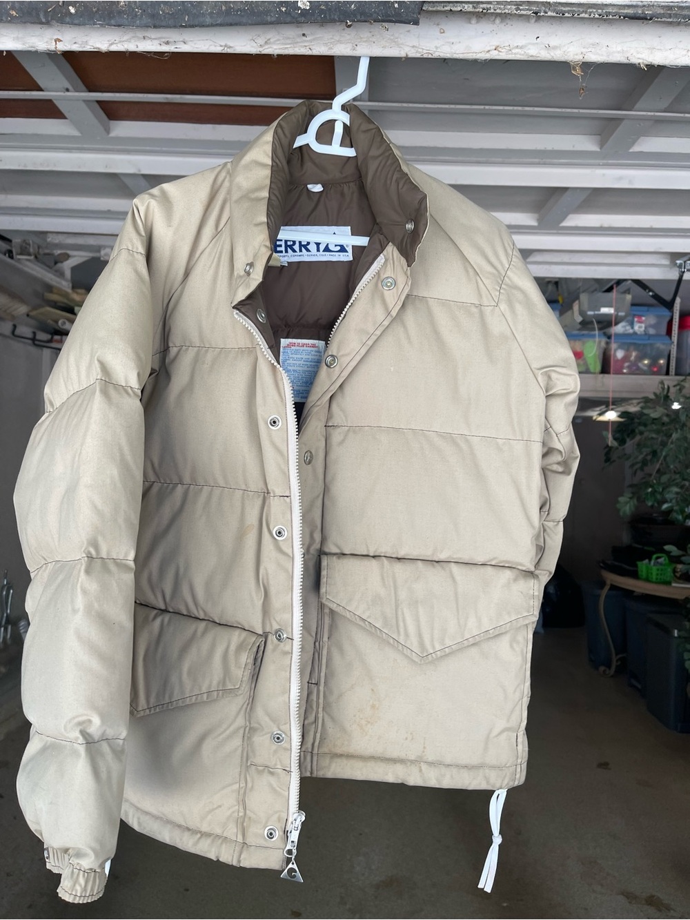 Perry Men's Tan Insulated Ski Puffer Jacket